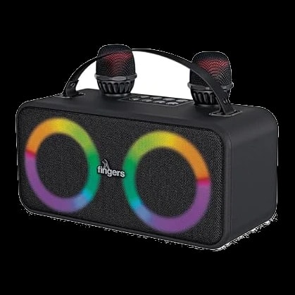 Fingers Thunderbox Portable Karaoke Speaker with 2 Mics
