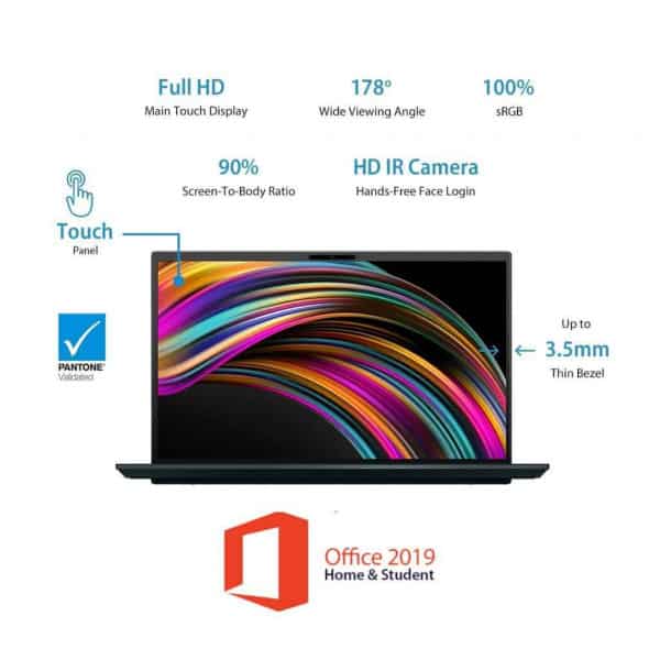 ASUS ZenBook Duo Intel Core i5-10210U 10th Gen 14-inch FHD Thin and Light Touch Laptop (8GB RAM/512GB NVMe SSD/Windows 10/MS Office 2019/2GB NVIDIA GeForce MX250 Graphics/1.60 Kg), UX481FL-HJ551TS - Image 4