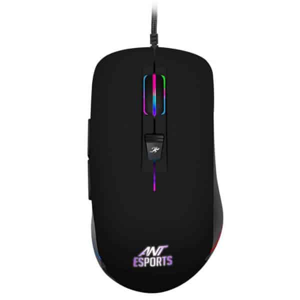 Ant Esports GM100 RGB Optical Wired Gaming Mouse | 4800 DPI for FPS and MOBA Games – Black - Image 2