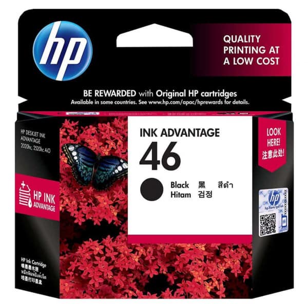 HP 46 Ink Cartridge (Black) CZ637AA