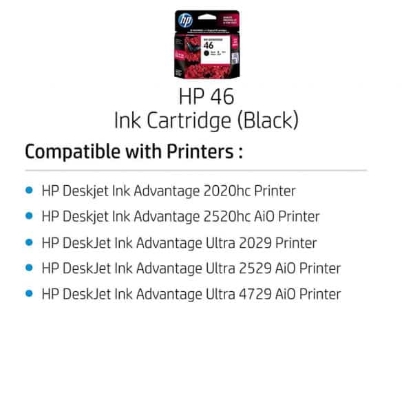 HP 46 Ink Cartridge (Black) CZ637AA - Image 3