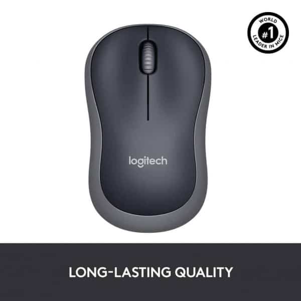 Logitech M185 Wireless Mouse USB for PC Windows, Mac and Linux, Grey with Ambidextrous Design-Black - Image 8