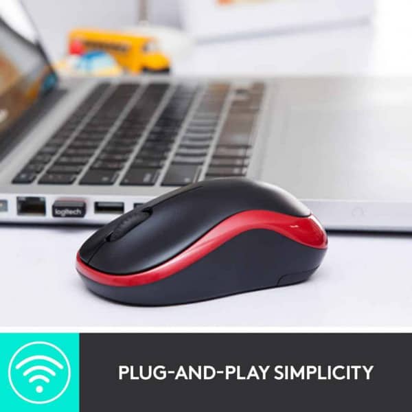 Logitech M185 Wireless Mouse USB for PC Windows, Mac and Linux, Grey with Ambidextrous Design-Black - Image 9