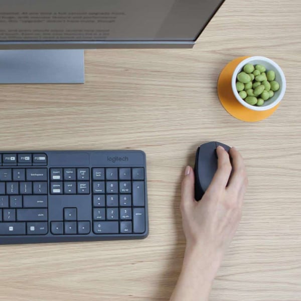 Logitech MK235 Wireless Keyboard and Mouse Combo for Windows, 2.4 GHz Wireless with Nano USB-Receiver, Wireless Mouse, 15 FN Keys, 3-Year Battery Life, PC/Laptop - Black - Image 3