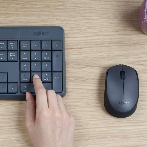 Logitech MK235 Wireless Keyboard and Mouse Combo for Windows, 2.4 GHz Wireless with Nano USB-Receiver, Wireless Mouse, 15 FN Keys, 3-Year Battery Life, PC/Laptop - Black - Image 7