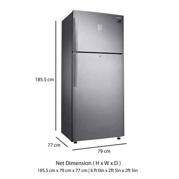 Samsung 551 L 2 Star ( 2019 ) Frost Free Double Door Refrigerator(RT56K6378SL/TL, Easy clean Steel, Inverter Compressor) - Image 9