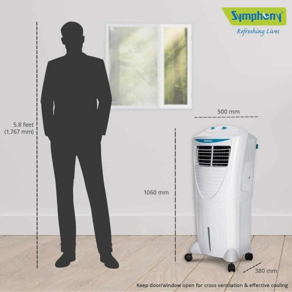 Symphony HiCOOL 45T Personal Air Cooler - 45-litres - Image 6