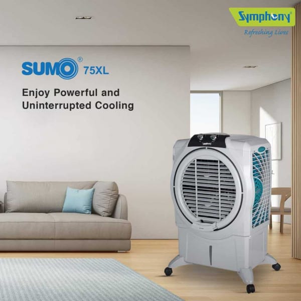 Symphony Sumo 75 XL Desert Air Cooler - 75-litres, Grey - Image 7