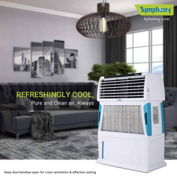 Symphony Touch 80 Room Air Cooler 80-litres, 4-Side Cooling Pads, Fully closable louvers, Multistage Air Purification, Cool Flow Dispenser & Low Power Consumption - Image 7