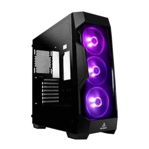 Antec DF500 RGB Mid Tower Gaming Cabinet Support ATX, M-ATX, ITX Motherboard with Tempered Glass Side Panel, 3 x 120mm RGB Fan Front Preinstalled (0-761345-80003-7) - Image 2