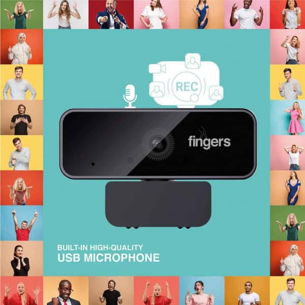 FINGERS 1080 Hi-Res Webcam with 1080p Wide Angle Lens and Built-in Mic for PC Desktops and Laptops - HD Video Calling & Recording with up to 1920 x 1080 Pixels - Image 5