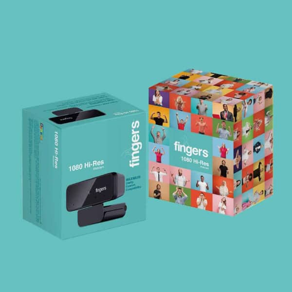 FINGERS 1080 Hi-Res Webcam with 1080p Wide Angle Lens and Built-in Mic for PC Desktops and Laptops - HD Video Calling & Recording with up to 1920 x 1080 Pixels - Image 7