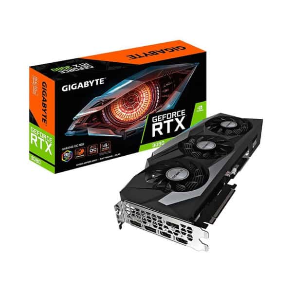 GIGABYTE GeForce GV-N3080GAMING OC-10GD Integrated with 320-bits Memory Interface, WINDFORCE 3X Cooling System, RGB Fusion 2.0
