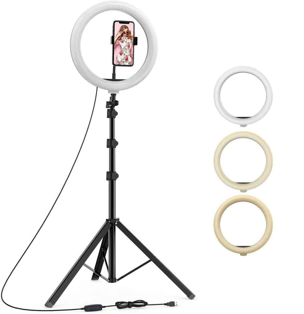 Ring Light with Mobile Phone for Filming a Blog. Vector Stock Vector -  Illustration of internet, modern: 228679965