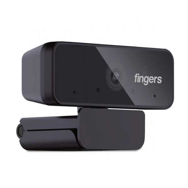 FINGERS 1080 Hi-Res Webcam with 1080p Wide Angle Lens and Built-in Mic for PC Desktops and Laptops - HD Video Calling & Recording with up to 1920 x 1080 Pixels