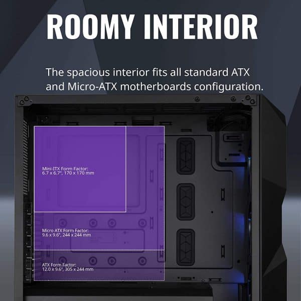 Cooler Master MasterBox TD500 Mesh Triple ARGB Mid Tower Gaming Cabinet with Dual 360mm Radiator Support and Crystalline Tempered Glass - Image 5