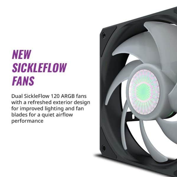 Cooler Master MasterLiquid ML360L ARGB V2, Close-Loop AIO CPU Liquid Cooler, 3rd Gen Dual Chamber Pump, Triple SickleFlow 120mm for AMD Ryzen/Intel LGA 1200/1151 (MLW-D36M-A18PA-R2) - Image 6