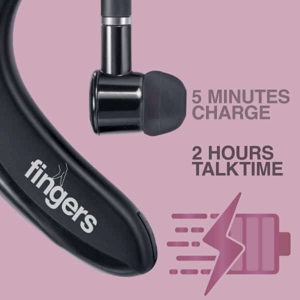 FINGERS Comfy MusiTalk BT6 Mono Stereo Bluetooth Earphones with Talktime of 13 Hours - India's First - Image 4