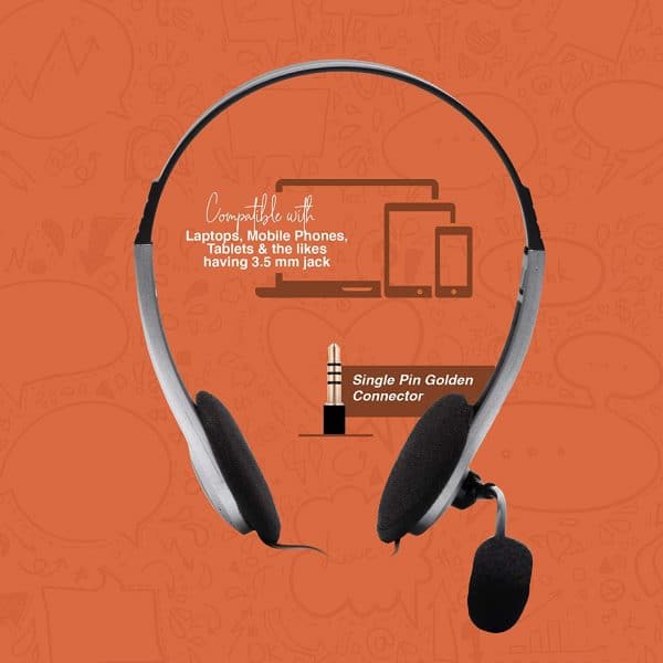 FINGERS H500 Wired Headphone for Crystal Clear and Distortion-Free Calls with 3.5mm Golden pin Connector - Image 6