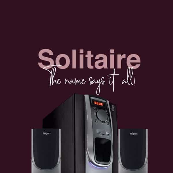 FINGERS Solitaire 2.1 Multimedia Wood Encased PC Speaker with Remote, Bluetooth, USB, FM Radio, MicroSD, Aux & LED Display - Image 2