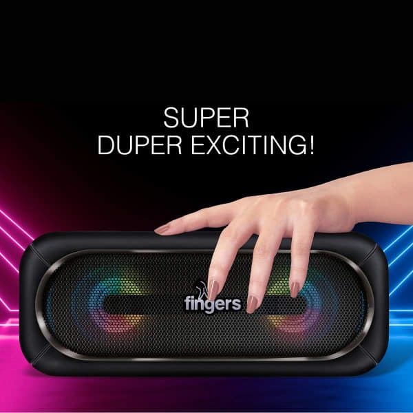 FINGERS SuperLit Portable Speaker with TWS Technology & RGB Lights - Image 3