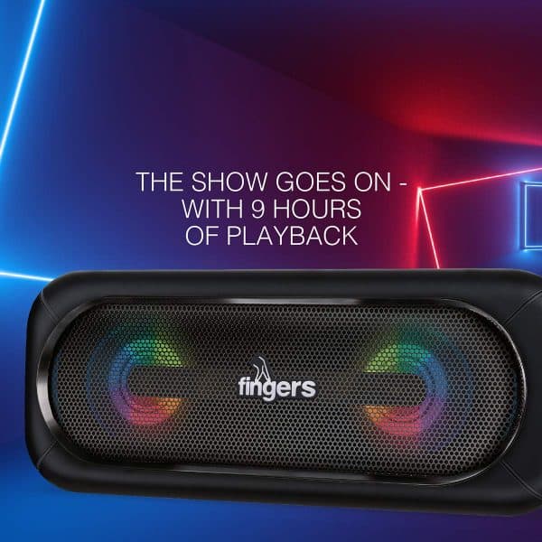 FINGERS SuperLit Portable Speaker with TWS Technology & RGB Lights - Image 6