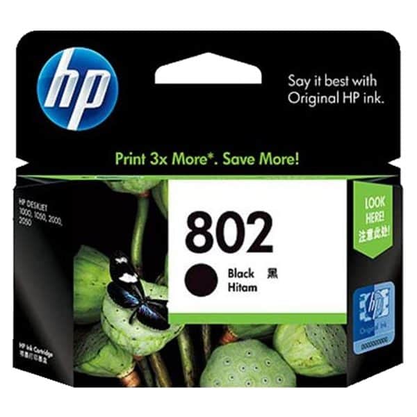 HP 802 CH563ZZ Large Black Original Ink Cartridge