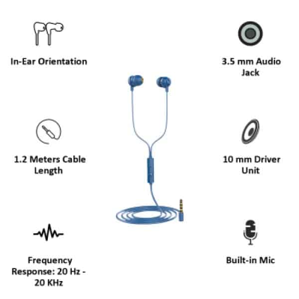 Infinity Wynd 220 Stereo in-Ear Headphone with Deep Bass Sound and Hands Free Call - Image 9