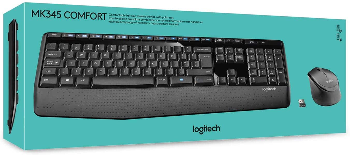 Logitech MK345 Wireless Keyboard And Mouse Combo (Black) | islamiyyat.com