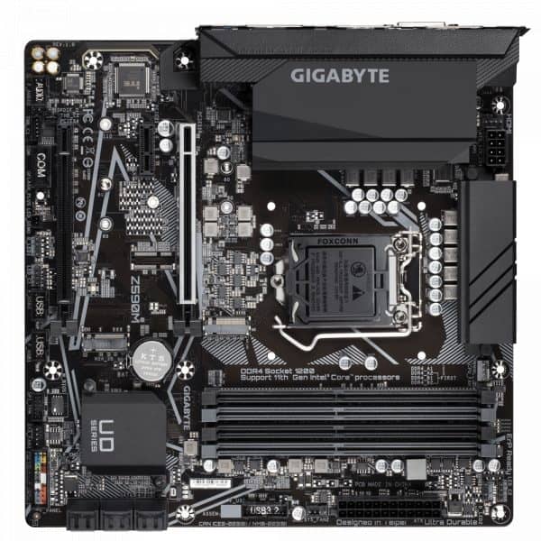 Gigabyte Intel® Z590M Ultra Durable Motherboard with Direct 8+1 Phases Digital VRM and DrMOS, Full PCIe 4.0* Design, Extended Thermal Design with Integrated IO Armor, PCIe 4.0 M.2, Intel® GbE LAN, USB TYPE-C®, RGB FUSION 2.0, Q-Flash Plus - Image 3
