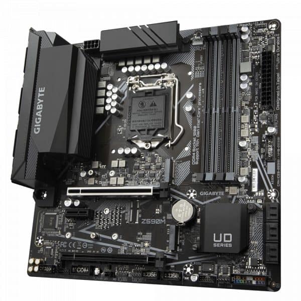 Gigabyte Intel® Z590M Ultra Durable Motherboard with Direct 8+1 Phases Digital VRM and DrMOS, Full PCIe 4.0* Design, Extended Thermal Design with Integrated IO Armor, PCIe 4.0 M.2, Intel® GbE LAN, USB TYPE-C®, RGB FUSION 2.0, Q-Flash Plus - Image 4