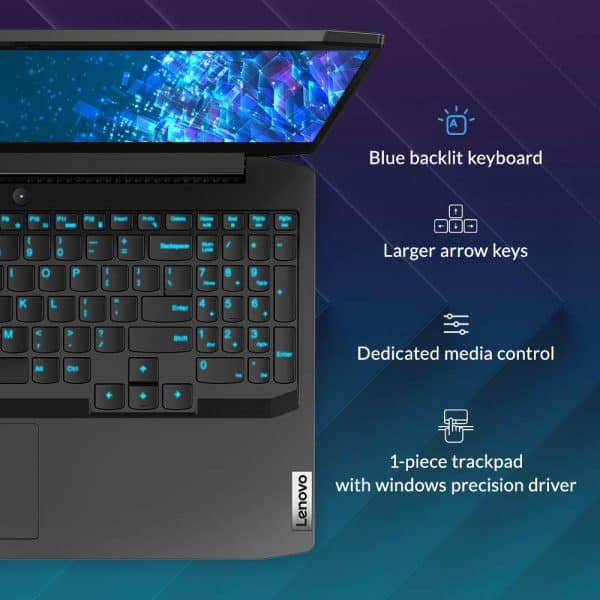 Lenovo IdeaPad Gaming 3 Intel Core i5 10th Gen 15.6-inch FHD 120Hz IPS Gaming Laptop (8GB/512 SSD/Windows 10/NVIDIA GTX 1650 4GB GDDR6/Onyx Black/2.2Kg), 81Y4017UIN - Image 5