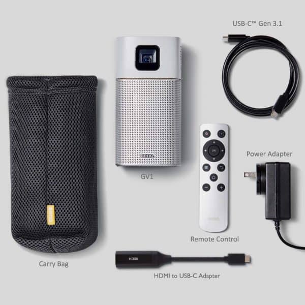BenQ GV1 Portable Projector with Google Cast & AirPlay, Bluetooth Speaker, Wi-Fi (or Wireless Display), USB-C - Image 7