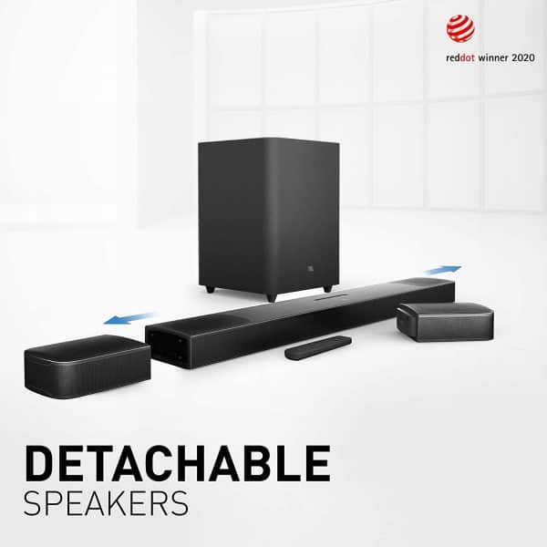 JBL BAR 9.1 by Harman True Wireless Surround Soundbar with Dolby Atmos®, Detachable Wireless Speakers, Ultra HD4K Pass Through & Built-in WiFi (820 Watts, Black) - Image 5