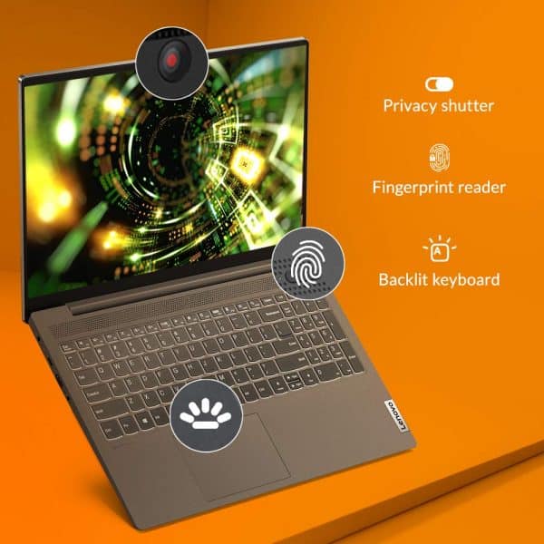 Lenovo IdeaPad Slim 5 11th Gen Intel Core i5 15.6" FHD IPS Thin & Light Laptop (8GB/256GB SSD + 1TB HDD/Win 10/Office/Nvidia GeForce MX450 Graphics/Fingerprint Reader/Graphite Grey/1.66Kg), 82FG010AIN - Image 4