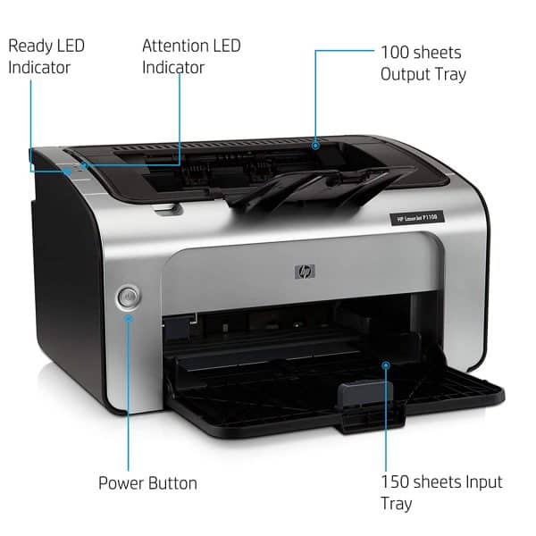 HP Laserjet P1108 Single Function Monochrome Laser Printer - Image 2