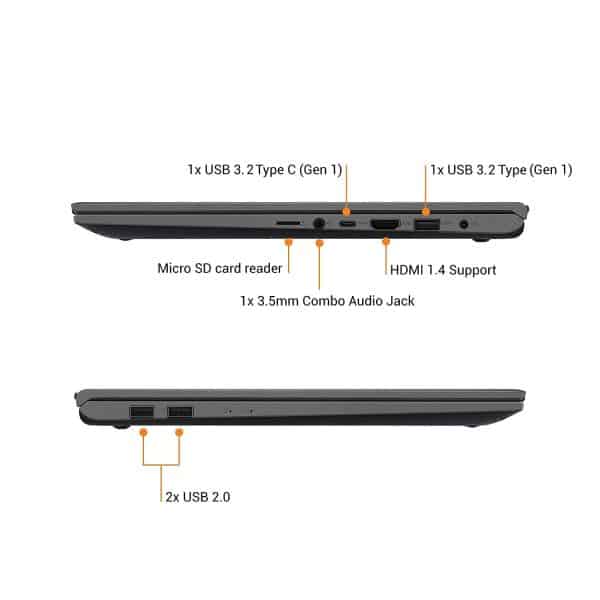 ASUS VivoBook 15 X512FL-EJ512TS 15.6-inch Laptop (10th Gen Core i5-10210U/8GB/1TB HDD + 256GB SSD/Windows 10 Home (64bit)/2GB Dedicated NVIDIA GeForce MX250 Graphics), Slate Grey - Image 6
