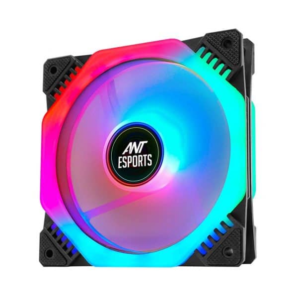 Ant Esports Octaflow 120 Auto RGB 120mm 1200 RPM Cooler Case Fan with Dual Sided RGB Ring Illumination - Image 2