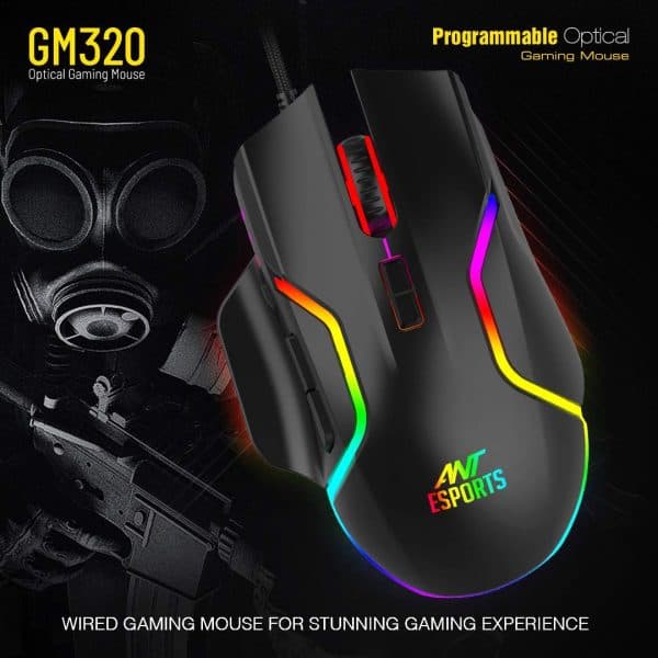 Ant Esports GM320 RGB Optical Wired Gaming Mouse | 8 Programmable Buttons | 7200 DPI - Image 8