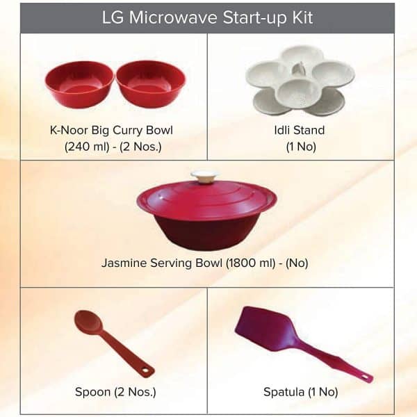 LG 21 L Convection Microwave Oven (LGMC2146BG, Glossy Black, With Starter Kit) - Image 9