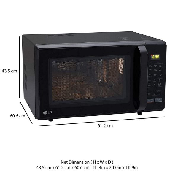 LG 28 L Convection Microwave Oven (MC2846BV, Black) - Image 3