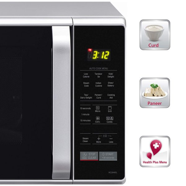 LG 28 L Convection Microwave Oven (MC2846SL, Silver, With Starter Kit) - Image 4