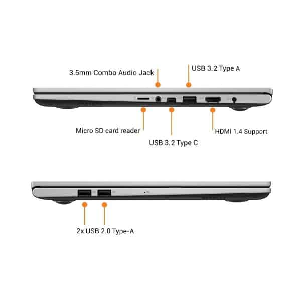 ASUS VivoBook Ultra 15 (2020) Intel Core i3-1115G4 11th Gen, 15.6" (39.62 cm) FHD Thin and Light Laptop (8GB RAM/256GB NVMe SSD/Windows 10/Office 2019/Integrated Graphics/White/1.8 Kg) X513EA-BQ313TS - Image 5