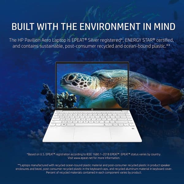 HP Pavilion Aero Ultra Thin & Light 13.3-inch(33.8 cm) WUXGA Laptop (Ryzen 5-5600U/16GB RAM/512GB SSD/Windows 10/MS Office/Natural Silver/0.97 Kg), 13-be0030AU - Image 5