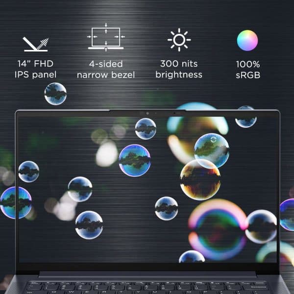 Lenovo Yoga Slim 7i 11 Gen Intel Core i5 14"(35.56cm) FHD IPS Thin & Light Touch Laptop (16GB/512GB SSD/Windows 10/MS Office/Backlit Keyboard/Fingerprint Reader/Slate Grey/1.36Kg), 82A300DFIN - Image 3