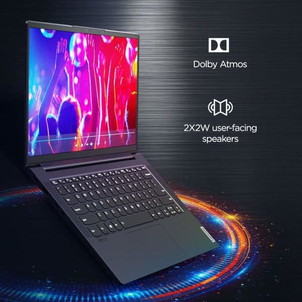 Lenovo Yoga Slim 7i 11 Gen Intel Core i5 14"(35.56cm) FHD IPS Thin & Light Touch Laptop (16GB/512GB SSD/Windows 10/MS Office/Backlit Keyboard/Fingerprint Reader/Slate Grey/1.36Kg), 82A300DFIN - Image 6