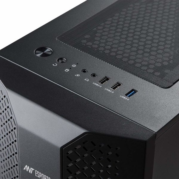 Ant Esports ICE-280TG Mid Tower Computer Case I Gaming Cabinet Supports ATX, Micro-ATX, Motherboard with Transparent Side Panel 1 x 120 mm Rear Fan Preinstalled - Black - Image 5