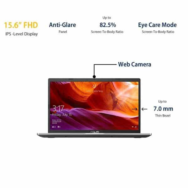 ASUS VivoBook 15 AMD Hexa Core Ryzen 5-5500U(8GB RAM/512 GB SSD/Win. 10/ MS Office H&S 2019/1 Yr. McAfee/Integrated Graphics/15.6” FHD IPS/FP Reader/1.8 kg/Silver/1 Yr.)M515UA-BQ512TS - Image 2
