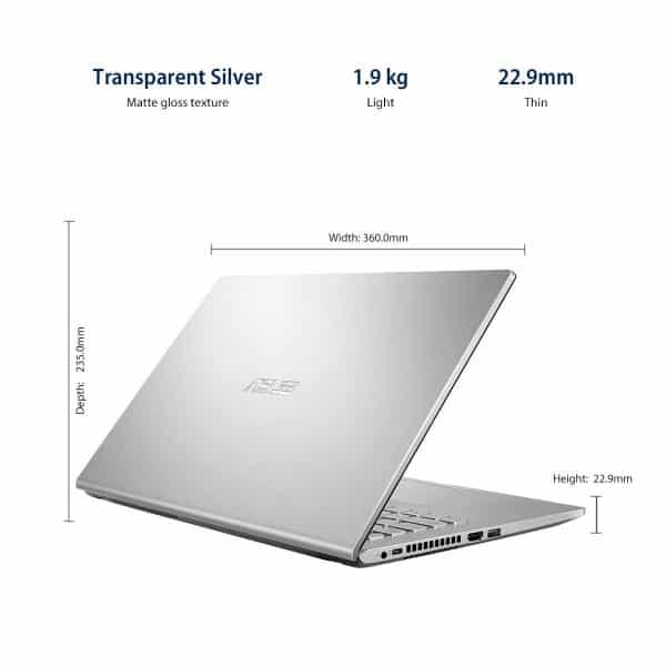 ASUS VivoBook 15 AMD Hexa Core Ryzen 5-5500U(8GB RAM/512 GB SSD/Win. 10/ MS Office H&S 2019/1 Yr. McAfee/Integrated Graphics/15.6” FHD IPS/FP Reader/1.8 kg/Silver/1 Yr.)M515UA-BQ512TS - Image 5