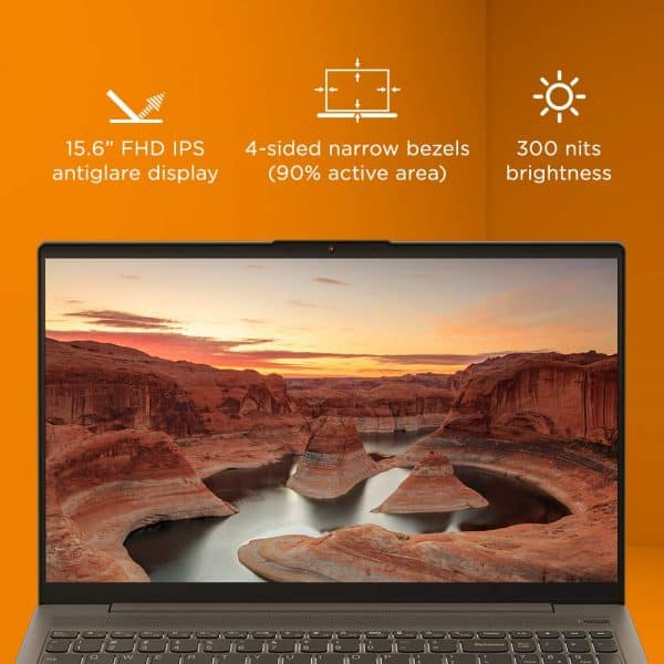 Lenovo IdeaPad Slim 5 11th Gen Intel Core i5 15.6" FHD IPS Thin & Light Laptop (16GB/512GB SSD/Win 10/Office/NVIDIA GeForce MX450 2GB/Fingerprint Reader/Graphite Grey/1.66Kg), 82FG0148IN - Image 2